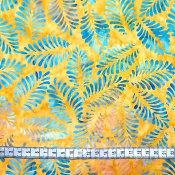 Preview: ORANGE PETROL - Chrome - Batikstoff aus Indonesien